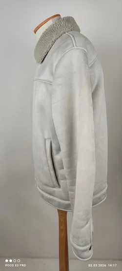 Zara Herrenjacke Grau Wildlederoptik L | Wie Neu - Bild 3