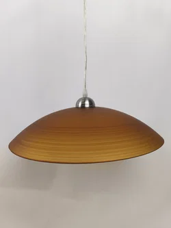 Deckenlampe, oranger Glasschirm, Ø 43cm