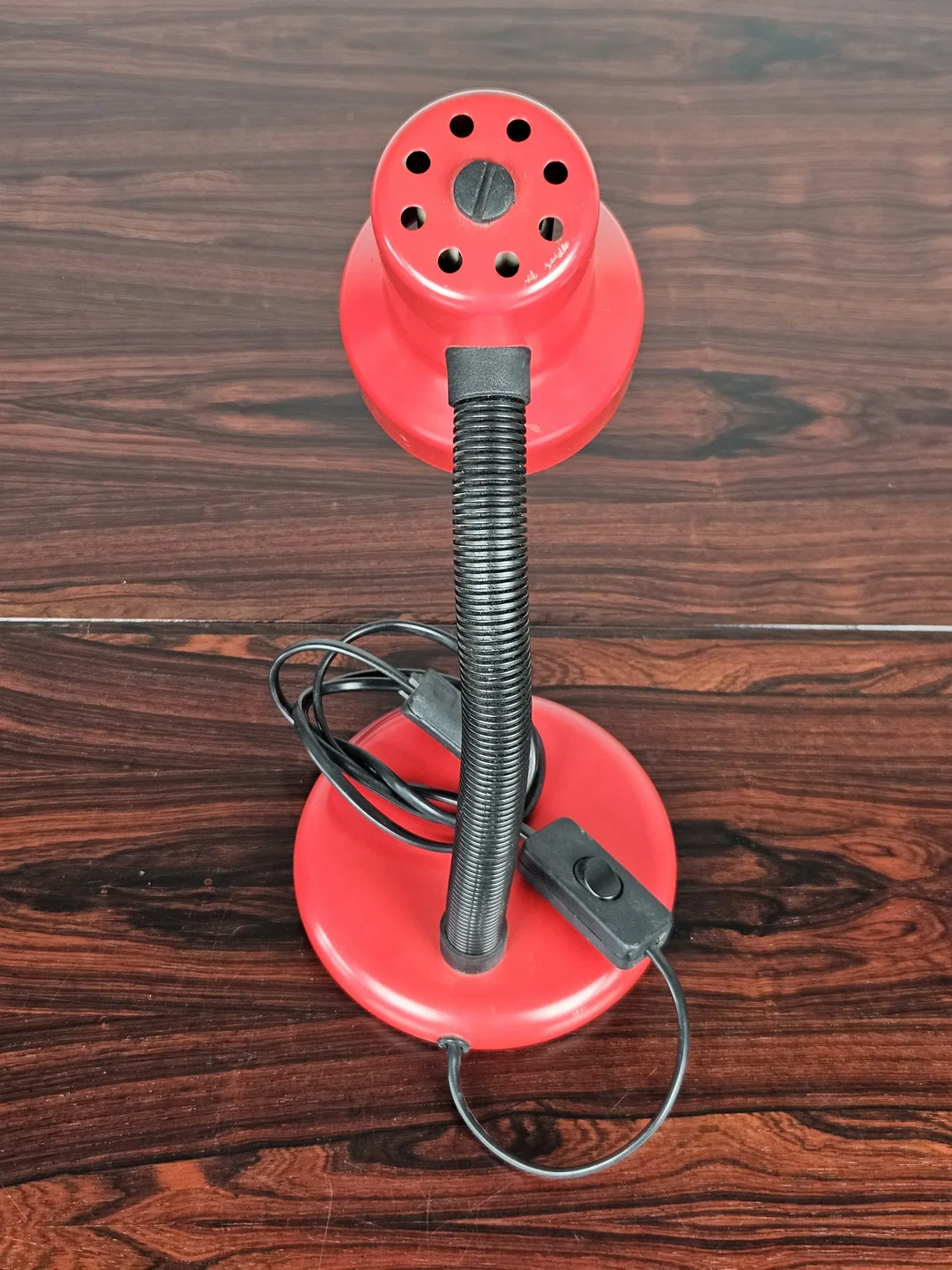 Vintage Tischlampe, rot - Höhe ca. 36 cm  – Bild 4