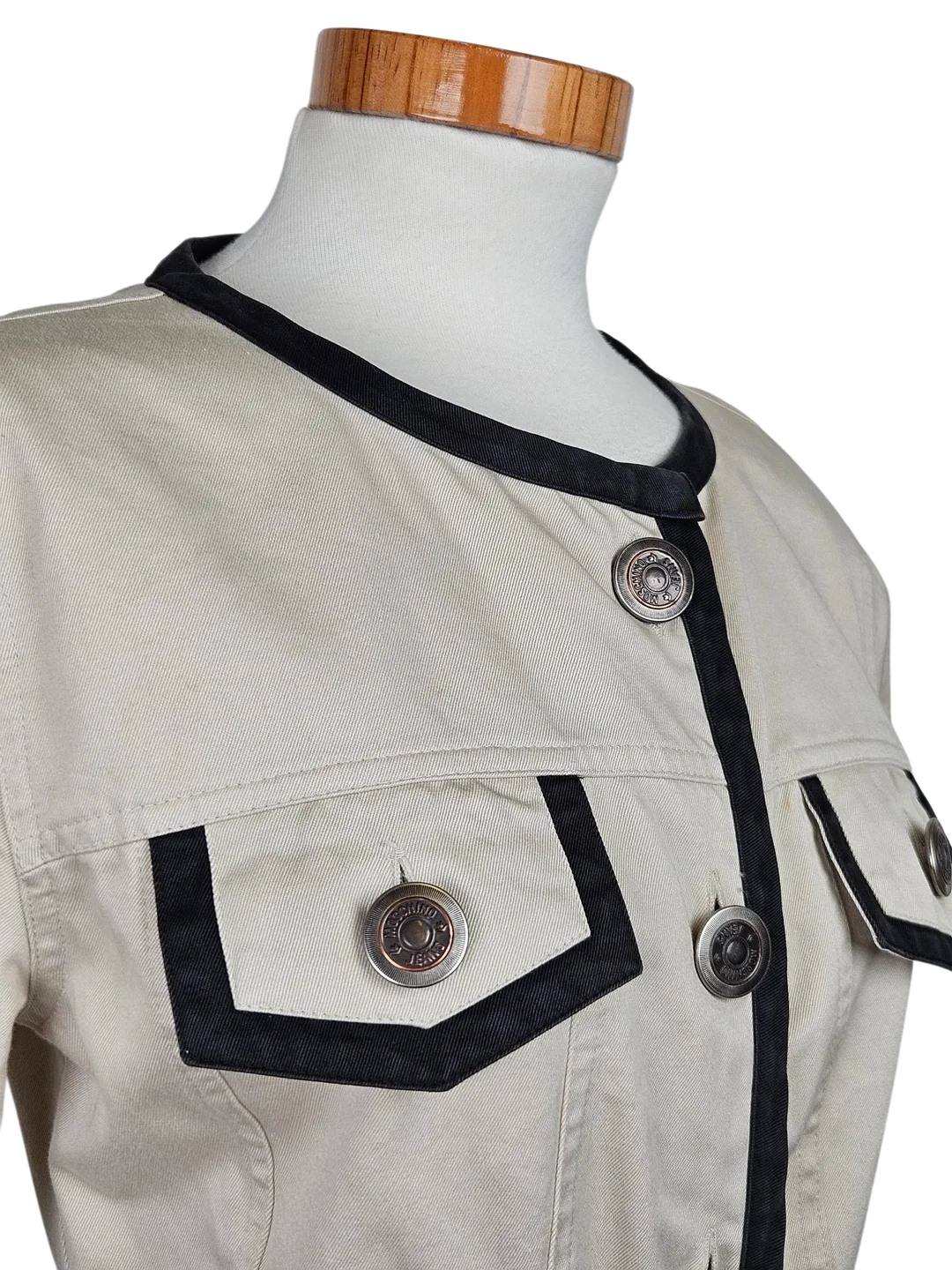 MOSCHINO Jeans Damen Kleid, beige - Gr. M – Bild 5