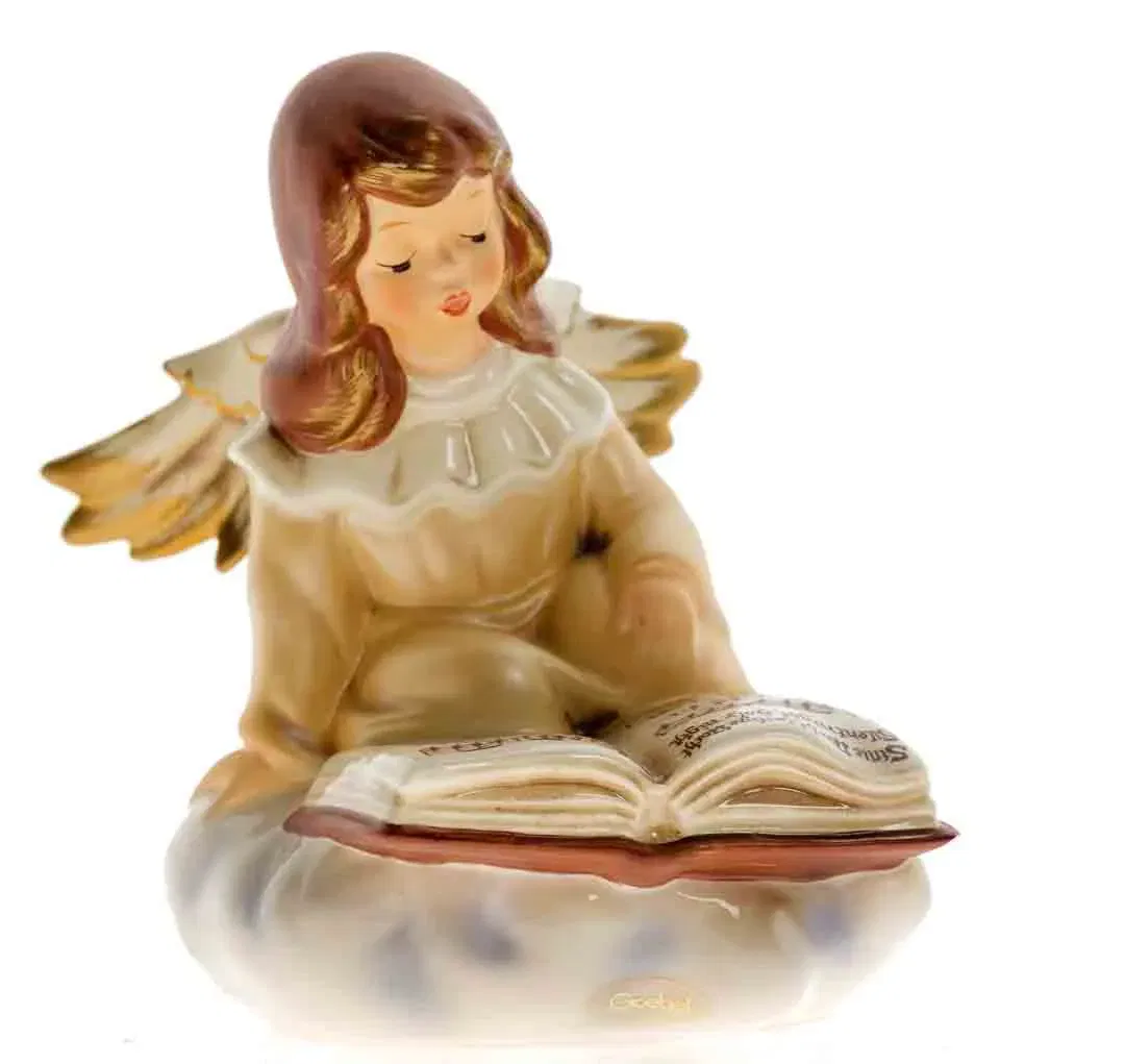 Goebel Engel „Lesender Engel“ Porzellanfigur, H 15 cm - Bild 4