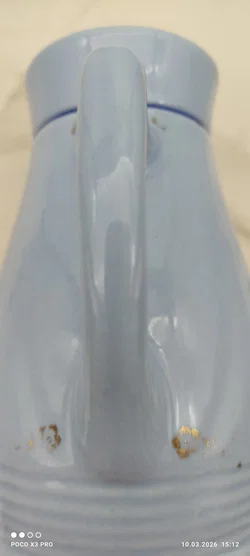 Lilien Porzellan Kanne mit Becher | Zeitreise-Stück - Bild 6