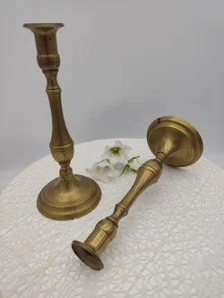 Kerzenständer Messing Gold 2er Set, 23,5 cm | Patina-Schatz - Bild 3