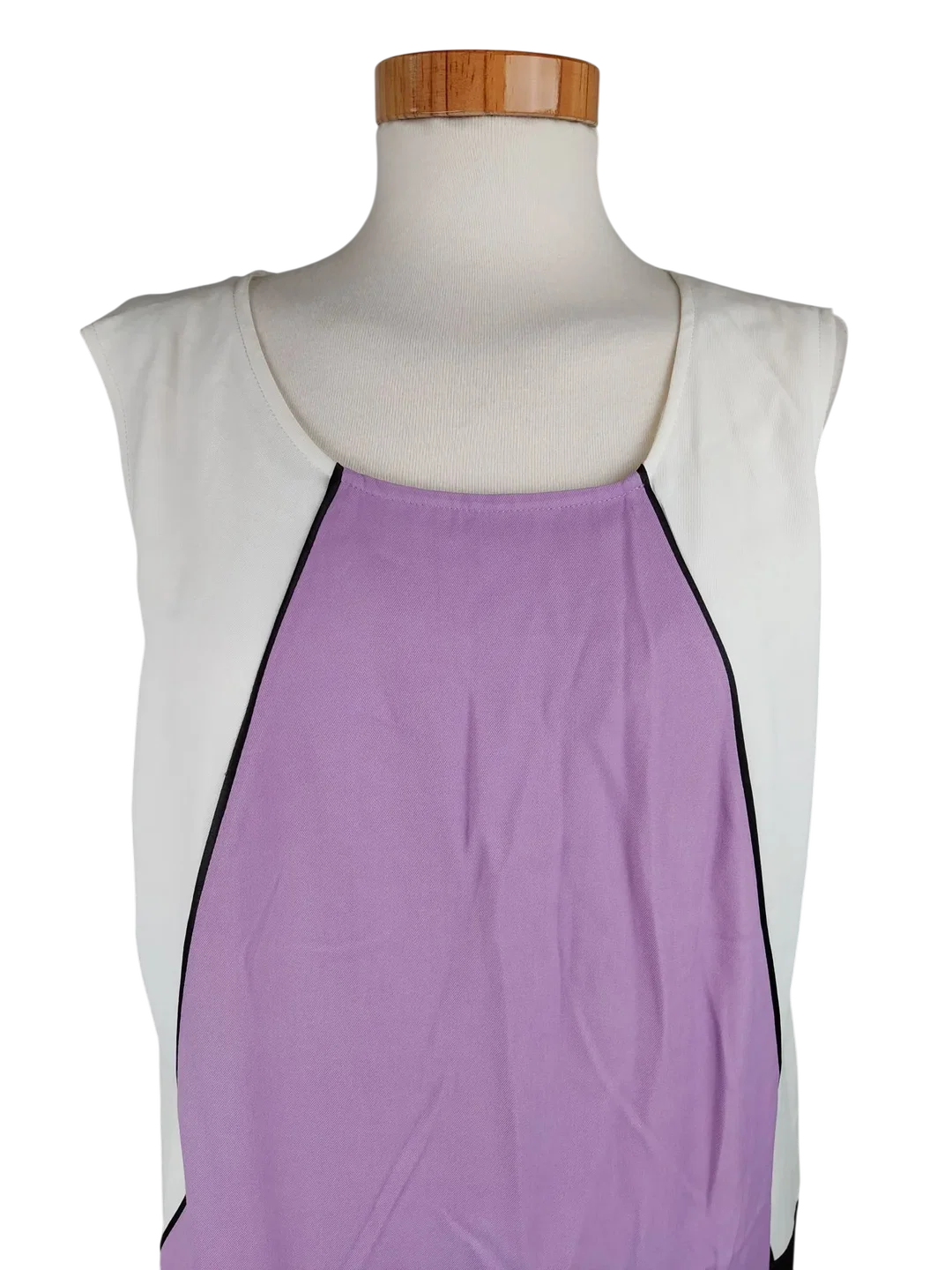 Axara Damen Midikleid, flieder/weiß/schwarz - Gr. 44/XL – Bild 4