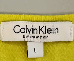 Calvin Klein Herren T-Shirt neongelb mit Logo Gr. L – Vorschau 3