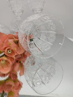 Kristall-Weingläser 4er-Set mit Schliffmuster | Tschechischer Vintage-Schatz - Bild 6