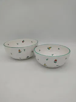 Gmunder Keramik - 2x Salatschüsseln 'Streublumen' - Bild 1