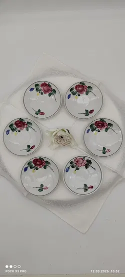 Lilien Porzellan Mocca-Untersetzer 6er | Sammlerstück - Bild 1