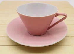 Kaffetasse 2‑tlg. Lilien Porzellan - Daisy, Rosa  – Vorschau 1