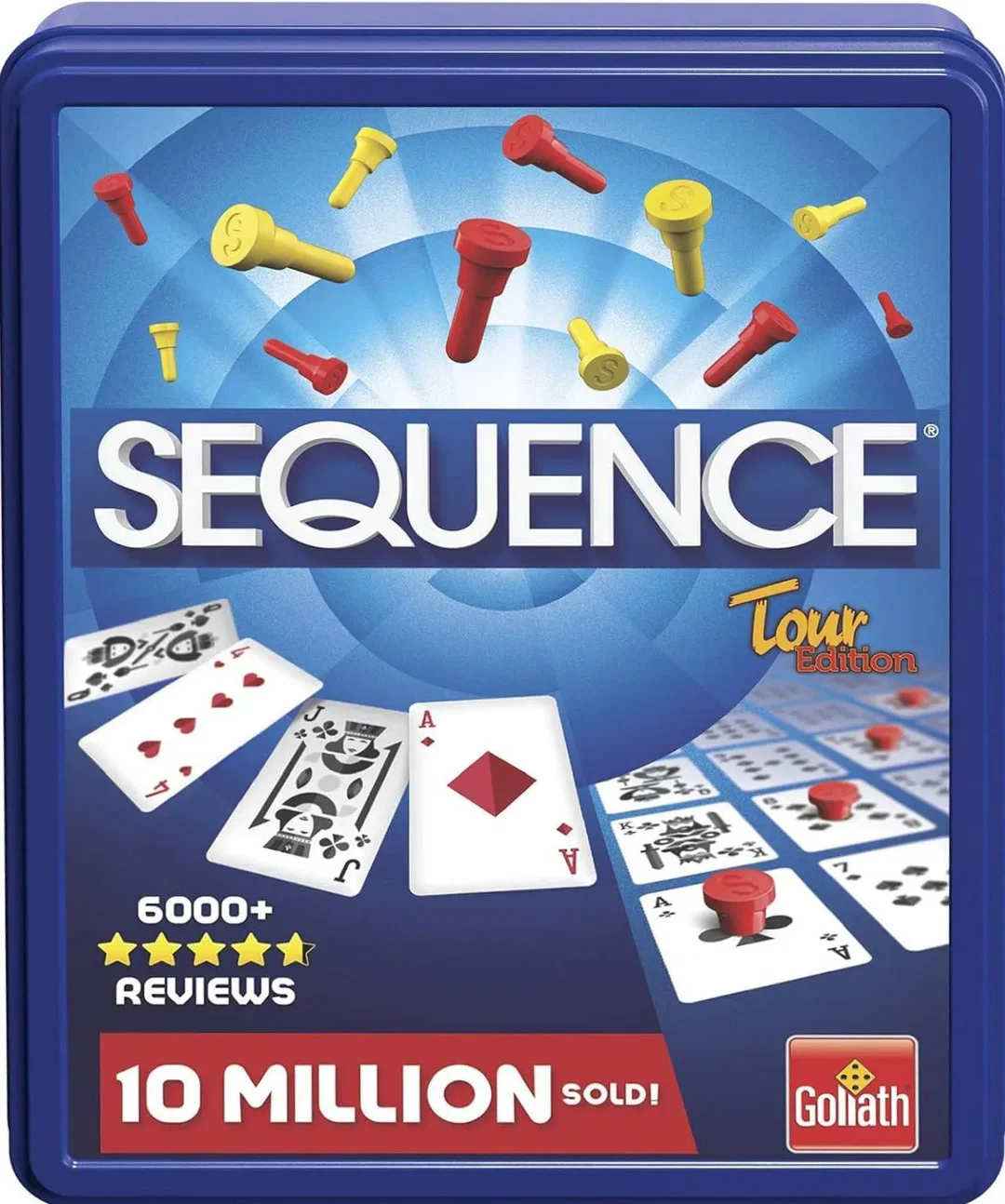 Sequence – Tour Edition – Goliath – Strategiespiel in Metalldose | ab 7 Jahren | 2–4 Spieler | Komplett – Bild 2