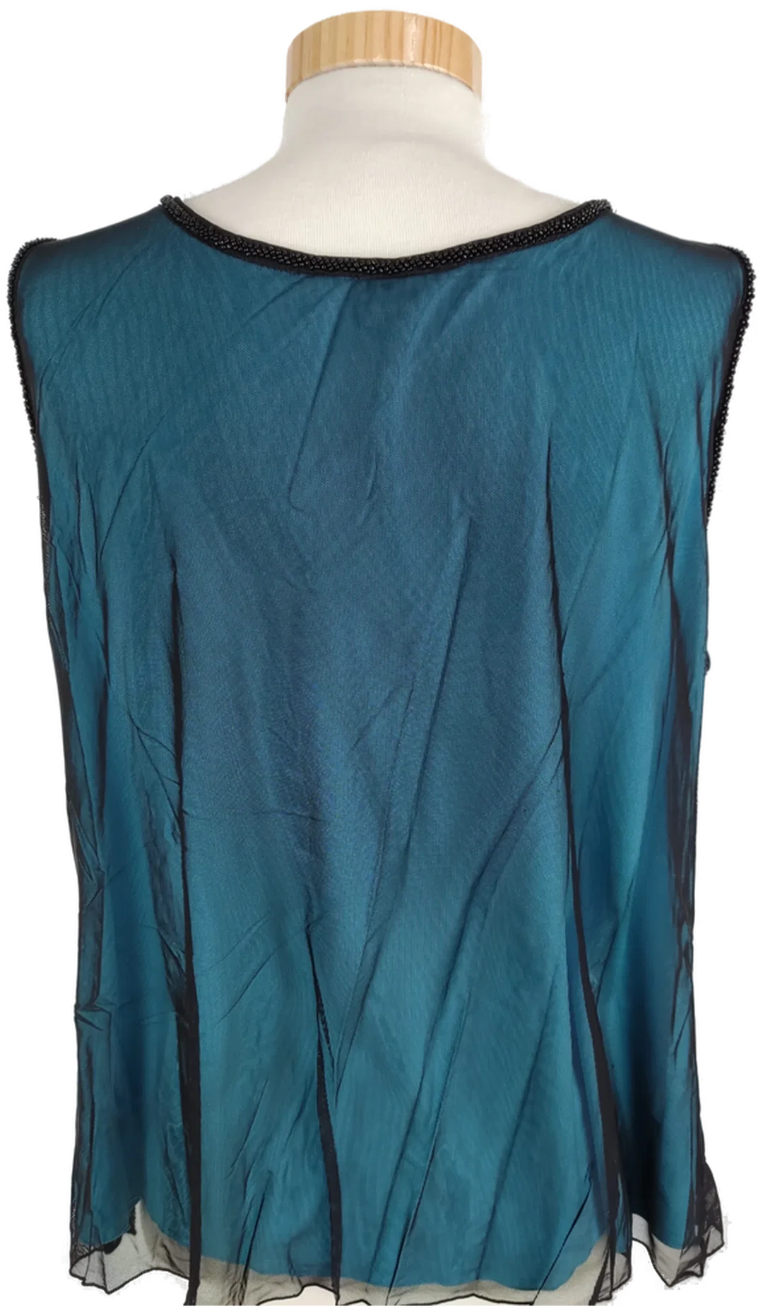 Exklusives Damen Top, Pik Ass, in schwarz/blau mit Pailletten, Gr. 46 – Bild 4