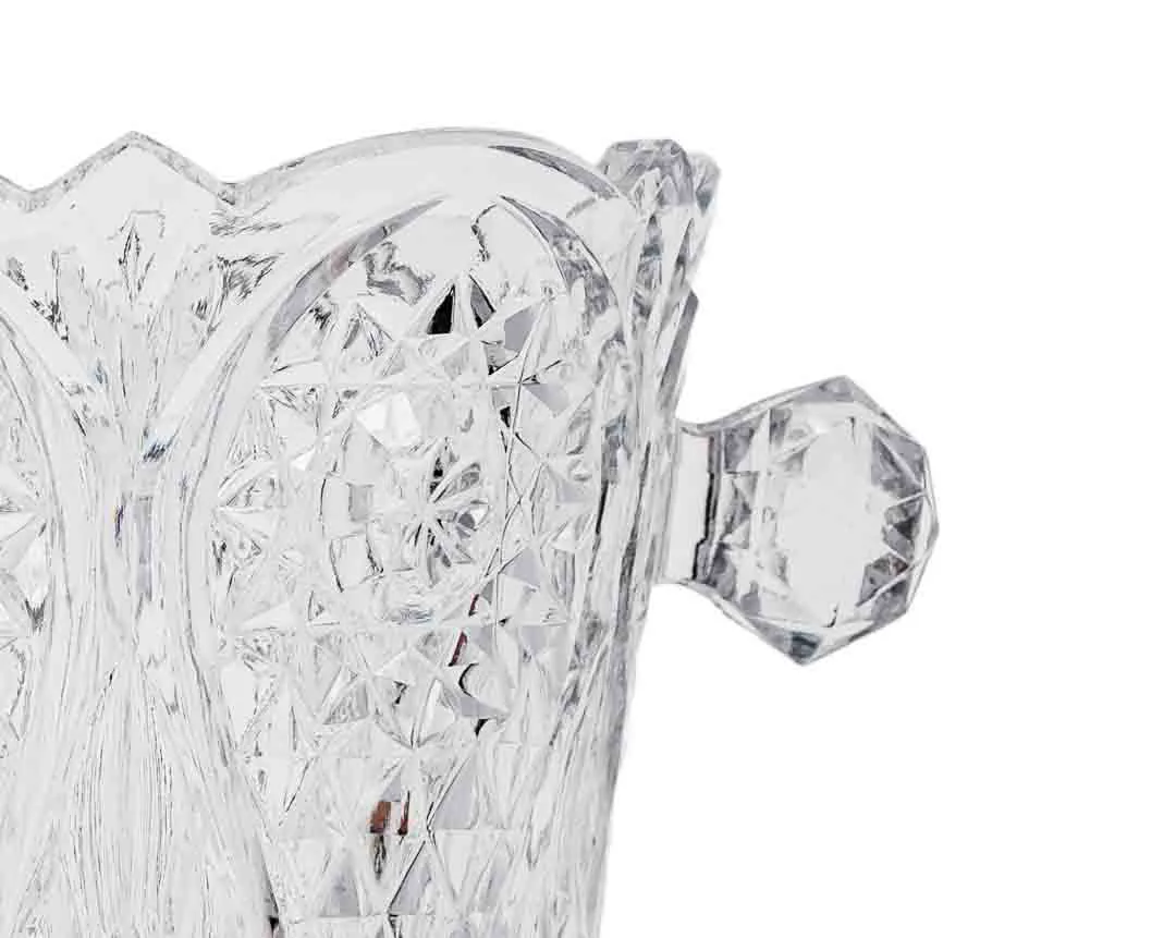 Bleikristall Sektkühler, klein, Facettenschliff, 14 cm – Bild 3