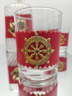 Whiskey Set (Karaffe & 4 Gläsern) aus Italien | Maritimer Charme - Bild 3