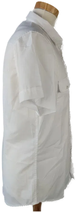 Fishbone Herrenhemd Kurzarm weiß - M (Slim fit) - Bild 2