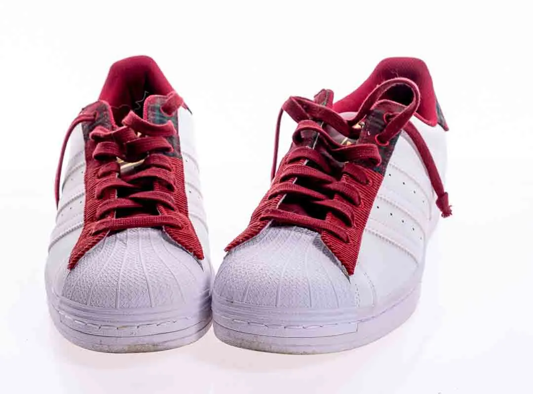Adidas Superstar Herrensneaker in weiß-rot, Größe 44 2/3 – Bild 2