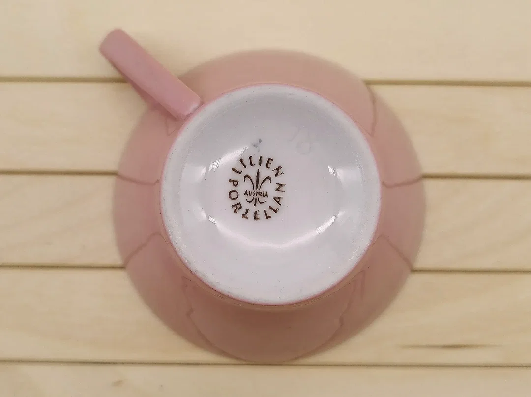 Kaffetasse 2‑tlg. Lilien Porzellan - Daisy, Rosa  – Bild 5