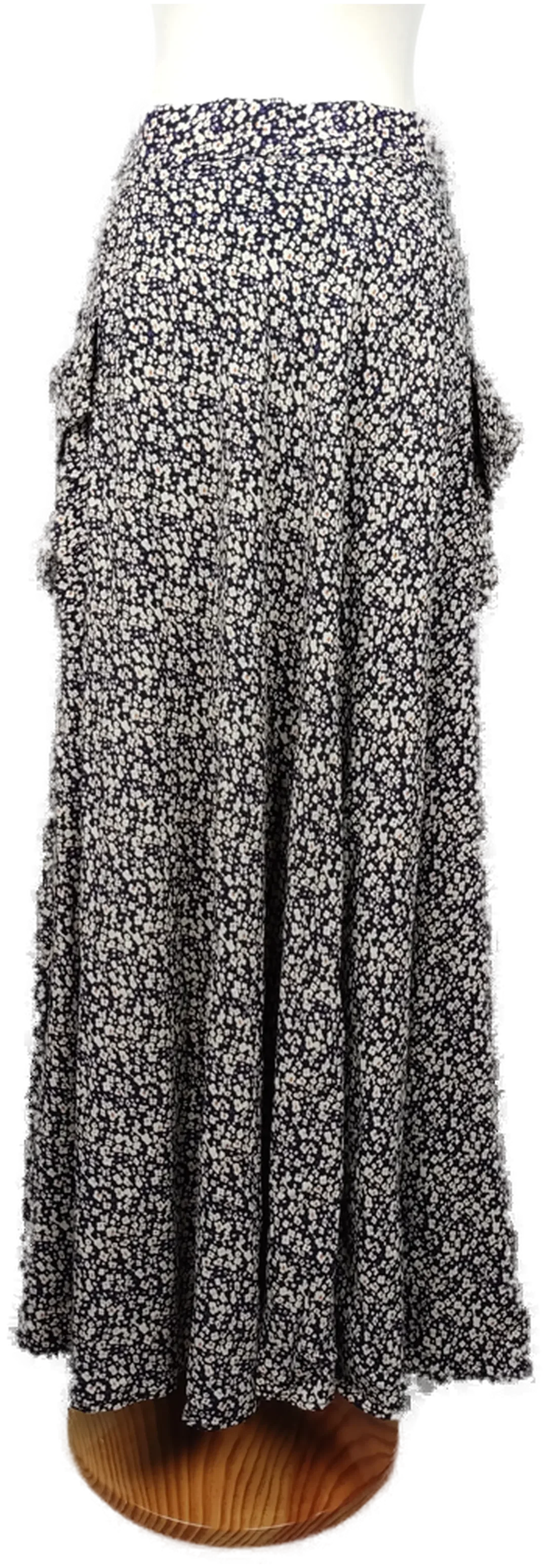 Vintage Damen Maxirock geblümt - M/38 – Bild 3