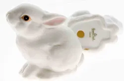 Rosenthal Porzellan-Häschen Paar, weiß matt, ca. 8 cm - Bild 3