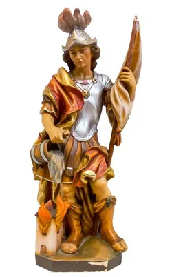 Hl. Florian – Original LEPI Holzschnitzerei ca. 34,5 cm - Bild 1