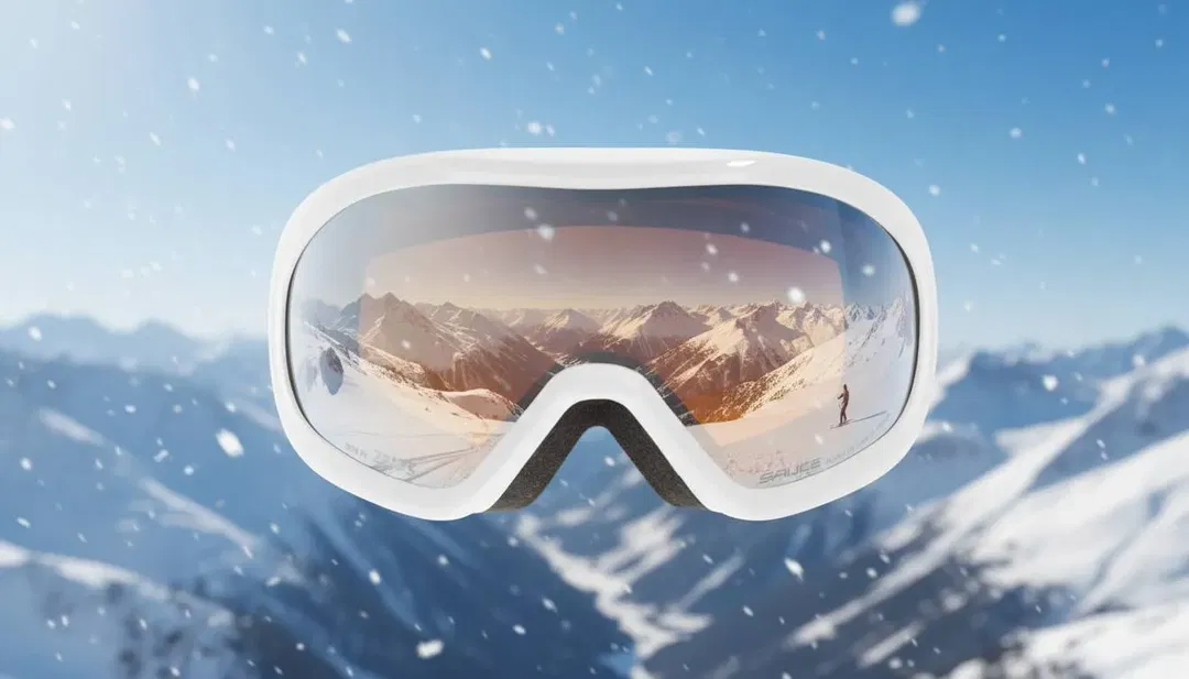 Salice Skibrille – Weiß/Schwarz – Doppelscheibe mit UV-Schutz & OVP, inkl. MIcrofaserbeutel - Bild 1