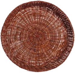 Vintage Servierset aus Keramik mit Korb – 7-teilig, rund - Bild 3