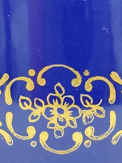 Schale Colditz Porzellan Kobalt mit Gold | GDR-Rarität - Bild 5