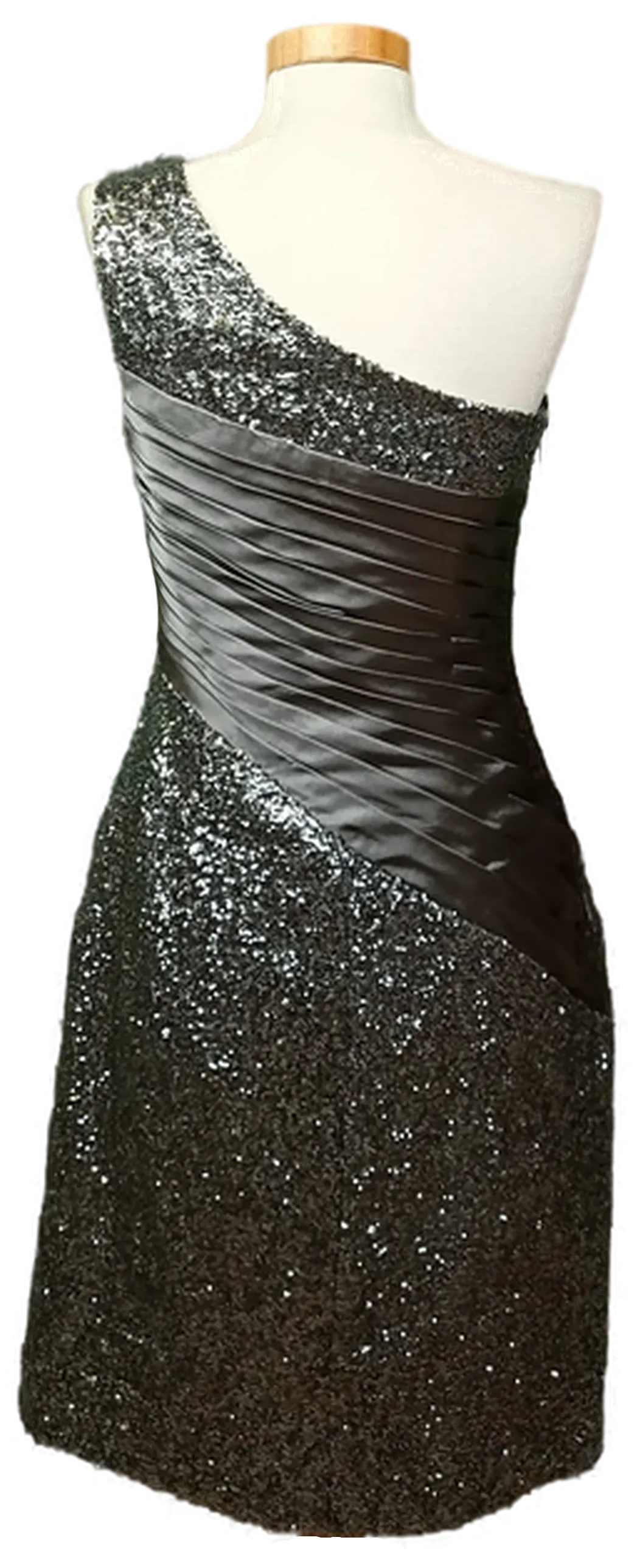 Magic Nights Damen-Midi-Cocktailkleid silber mit Pailletten Gr. S – Bild 2