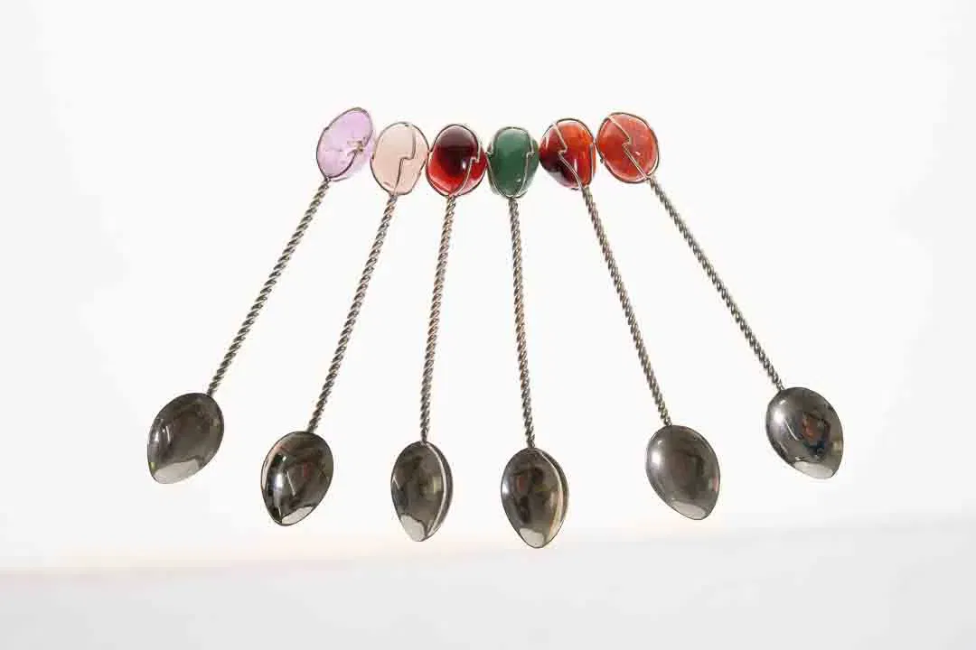 SYLMAR 6-teiliges Set mit Vintage Löffeln mit Edelsteinen - Bild 4