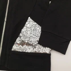 Kinder, Kapuzen Sweatjacke, schwarz  – Vorschau 2