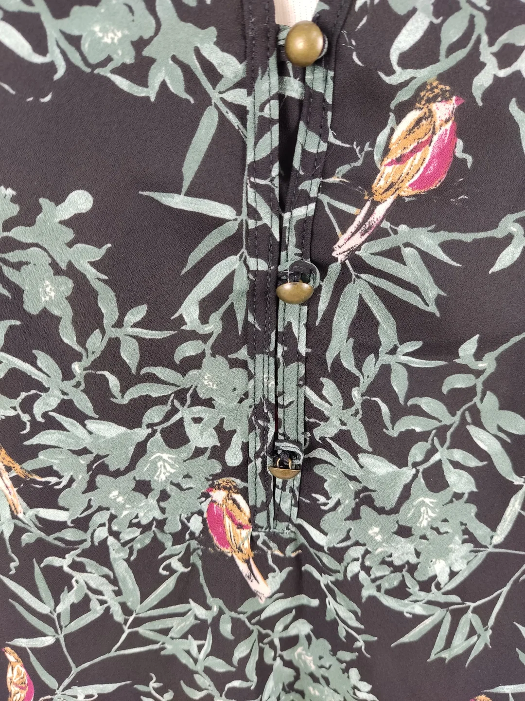 Bluse "Yessica", langarm mit V-Ausschnitt, gemustert, Größe 46 – Bild 2