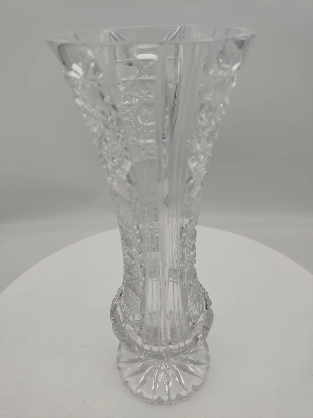 Kristallvase mit Schliffmuster | Tschechischer Vintage-Schatz – Bild 4