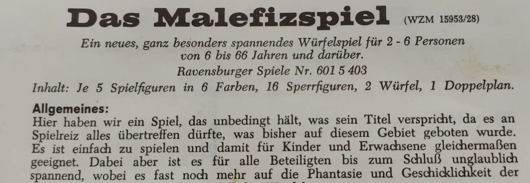 Ravensburger "Das Malefiz Spiel" Barricade aus den 80 Jahren  – Bild 2