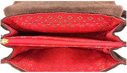 Wildleder Trachtentasche dunkelbraun - Bild 7