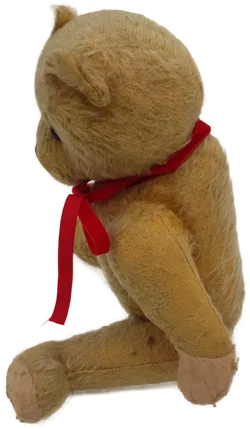 Vintage Teddybär hellbraun mit roter Schleife - Bild 6