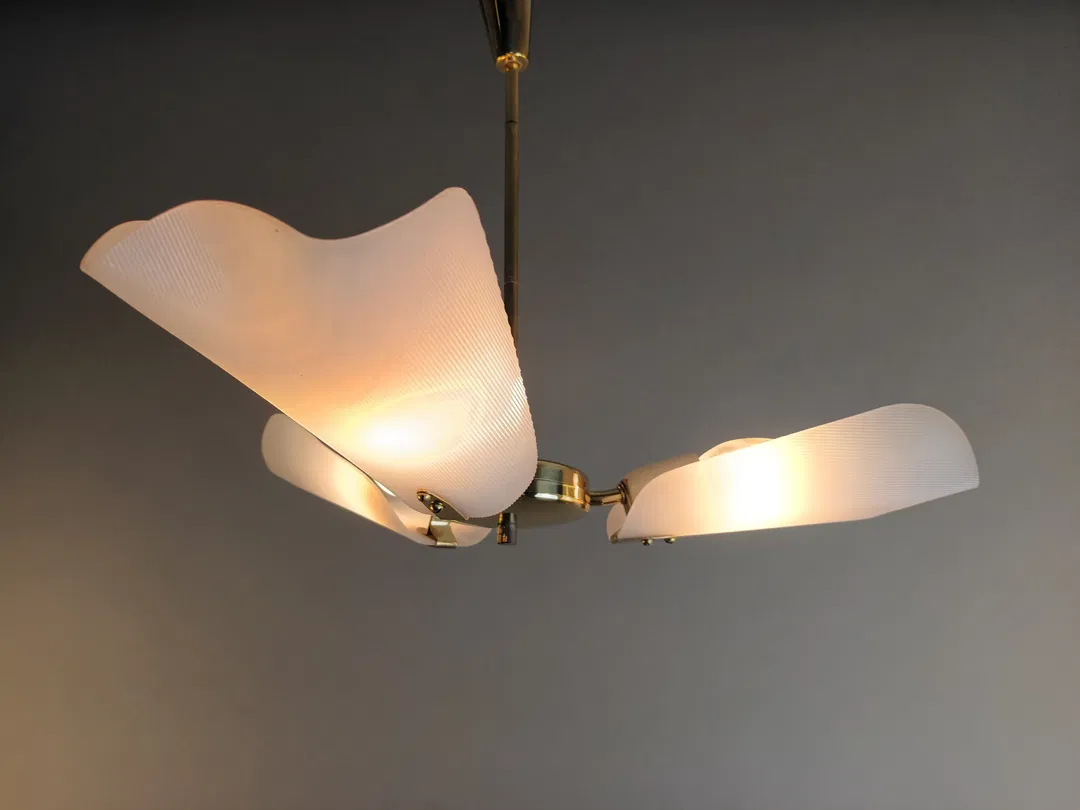 Vintage-Hängelampe - Messing/Kunststoff - 3-flammig - Bild 4