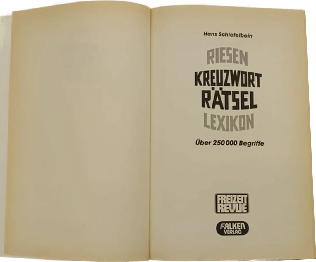 Buch "Riesen Kreuzwort Rätsel Lexion" Über 250.000 Begriffe von Hans Schiefelbein – Bild 4