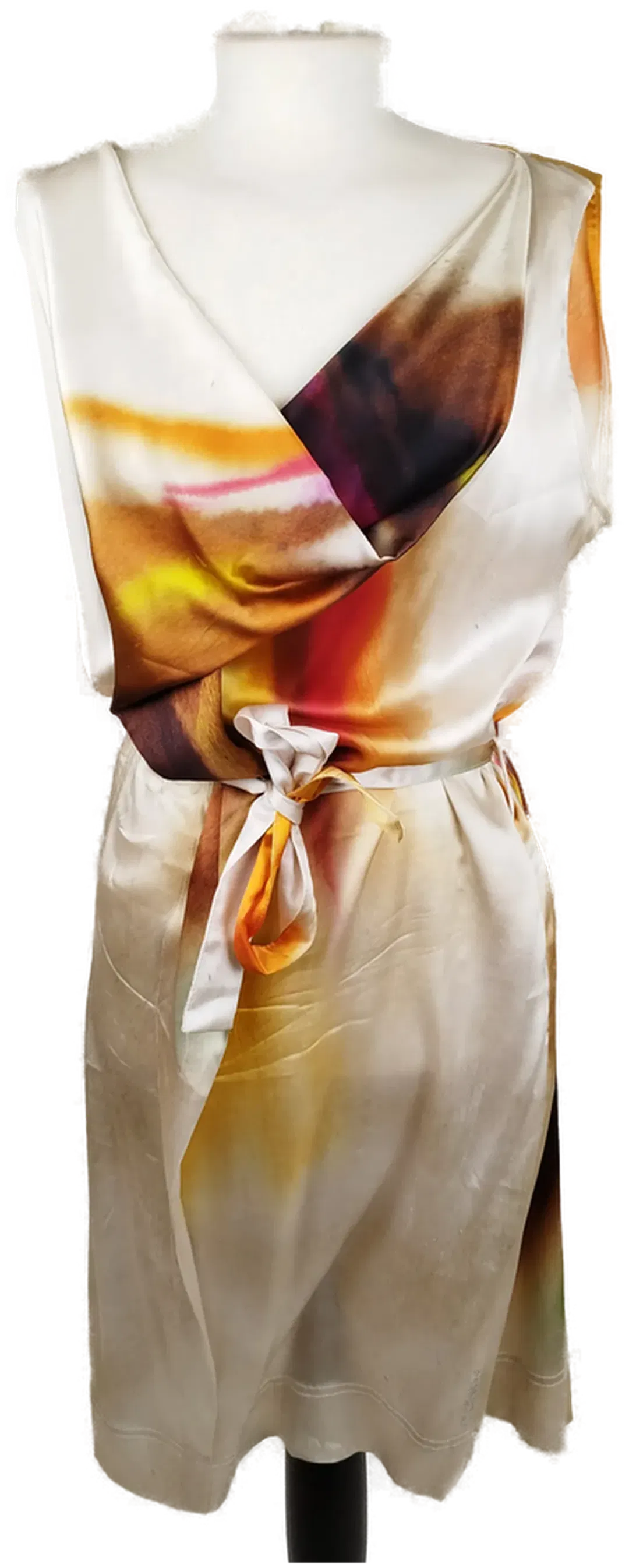 Buntes AIRFIELD Midi-Kleid - Gr. 38 / 95% Seide, 5% Lycra - Bild 1