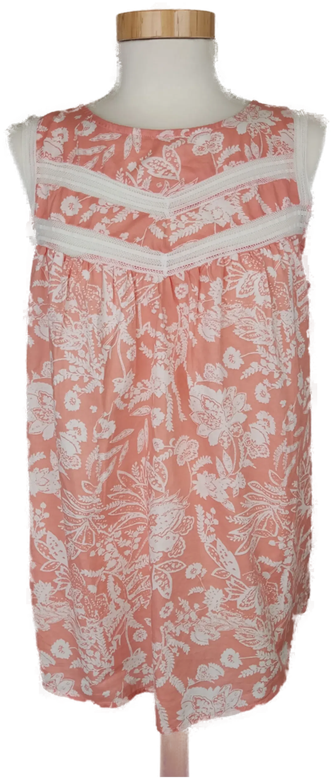 Orsay Damen Top weiß/lachs geblümt - M/38 - Bild 4