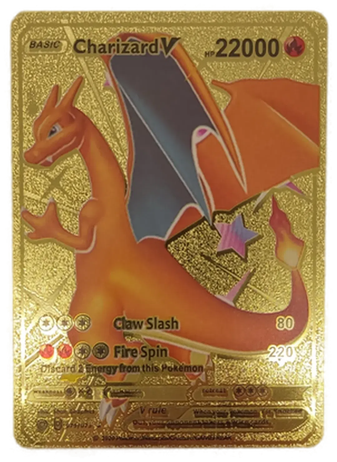 Pokémon Sammelkarte Goldfolie Basic Charizard V - Bild 4