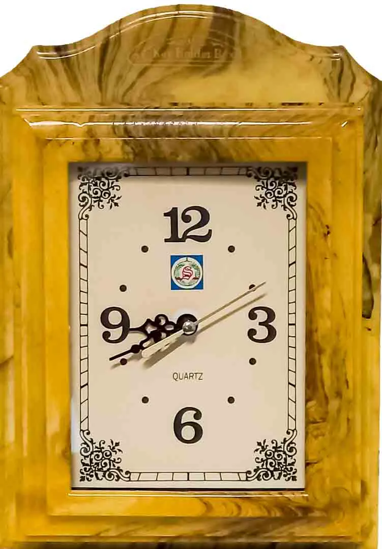 Schlüsselschrank mit Quarz-Uhr – Marmor-Optik ca. 19 x 26,5 cm Vintage Key Holder Box - Bild 2