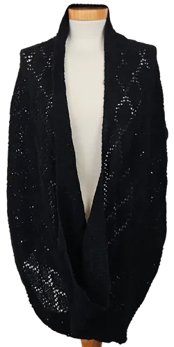 Strick Loop / Schal, schwarz - Bild 2