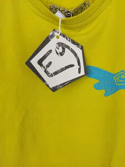 E9 Kinder T-Shirt gelbgrün - 92 - Bild 3