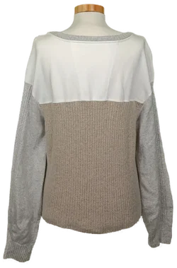 Marc Cain Damen Pullover grau/weiß Gr. M – Vorschau 2