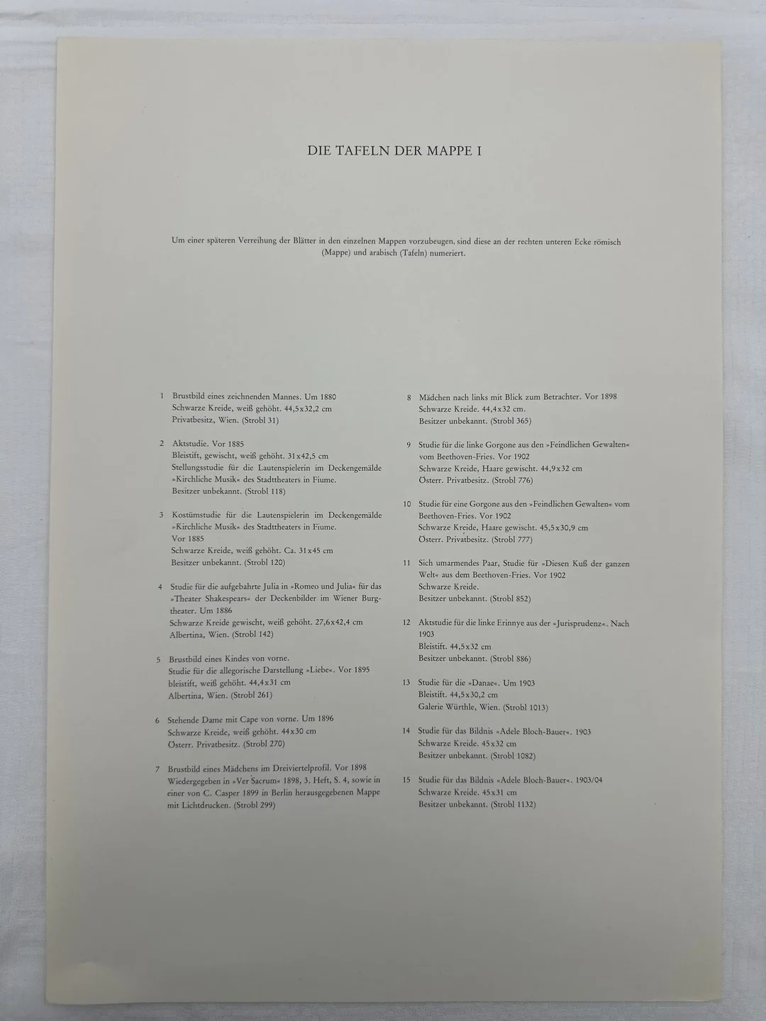 Gustav Klimt Zeichnungen 1 Sammelmappe mit Drucken 1980 – Bild 4