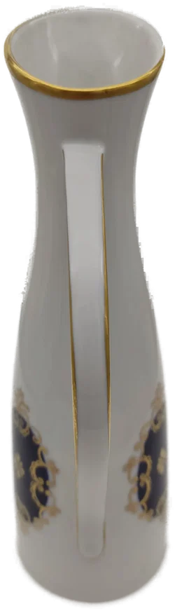Porzellan Vase Echt Kobalt mit Gold von GDR 1762 | Unikat Henkelvase aus Thüringen  - Bild 6
