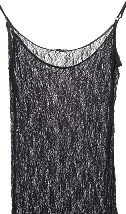ZARA Damen Maxikleid mit Spitze, schwarz - Gr. L - Bild 3