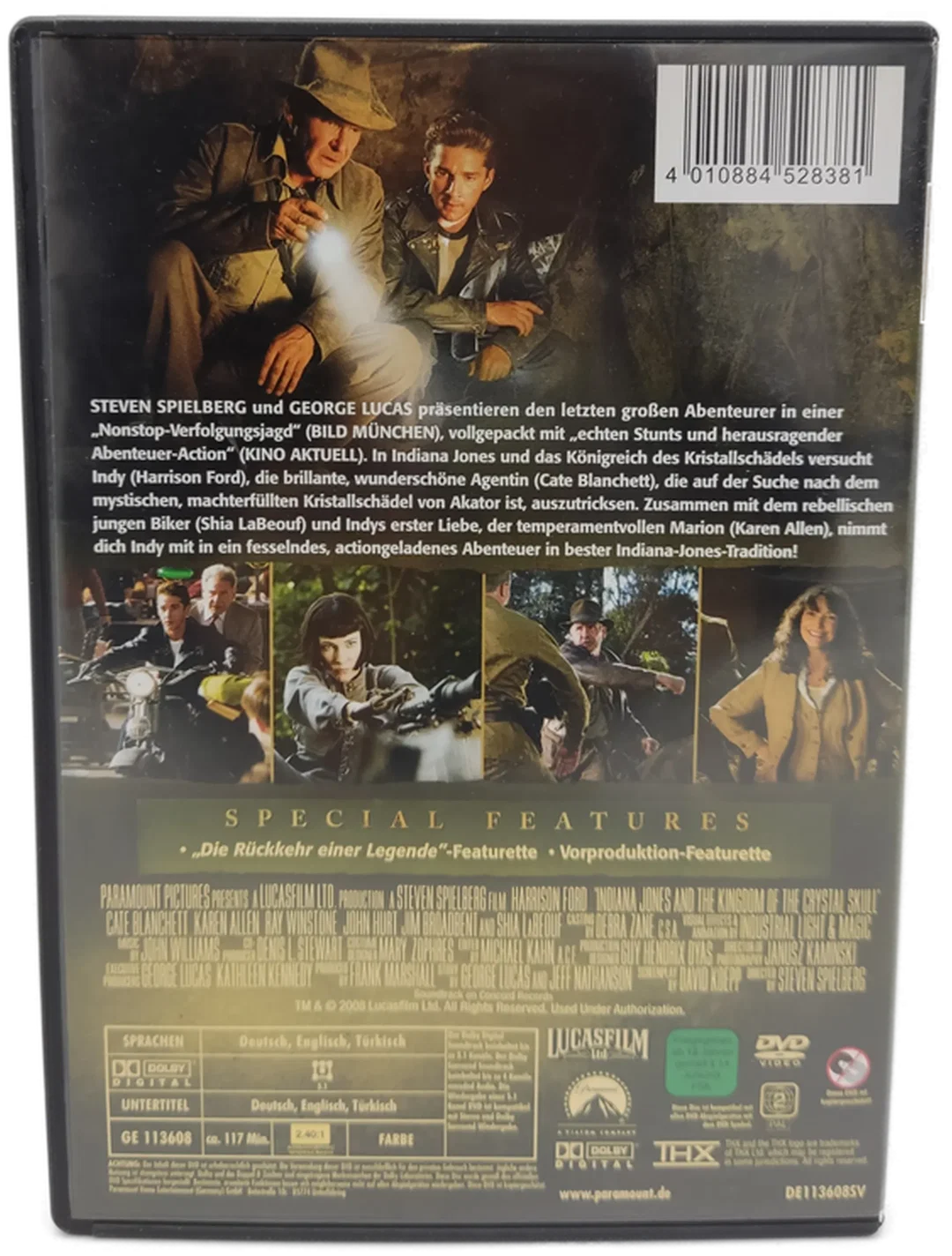 Lucas Film "Indiana Jones und das Königreich des Kristallschädels" DVD – Bild 2