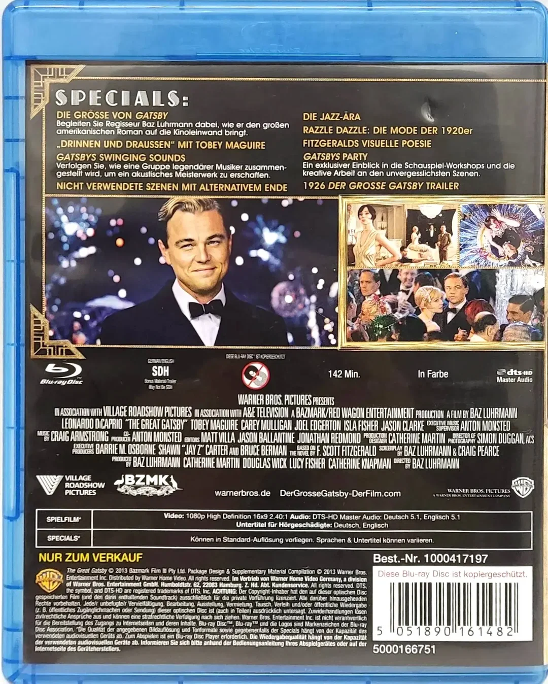 Blu-ray "Der große Gatsby", mit Leonardo DiCaprio, Tobey Maguire usw. – Bild 2