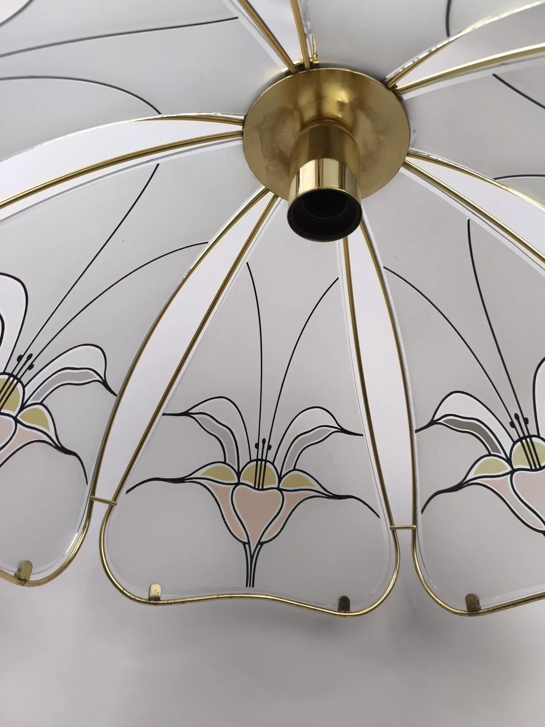 Deckenlampe Glas/ Messing – Bild 4