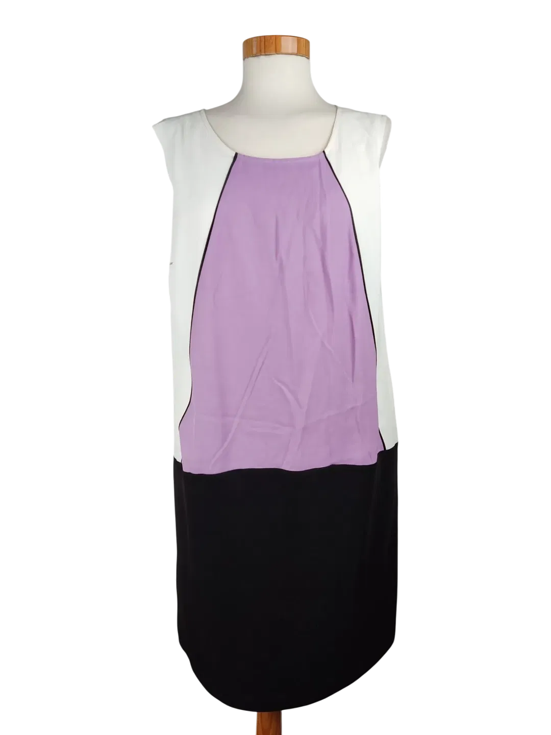 Axara Damen Midikleid, flieder/weiß/schwarz - Gr. 44/XL - Bild 1